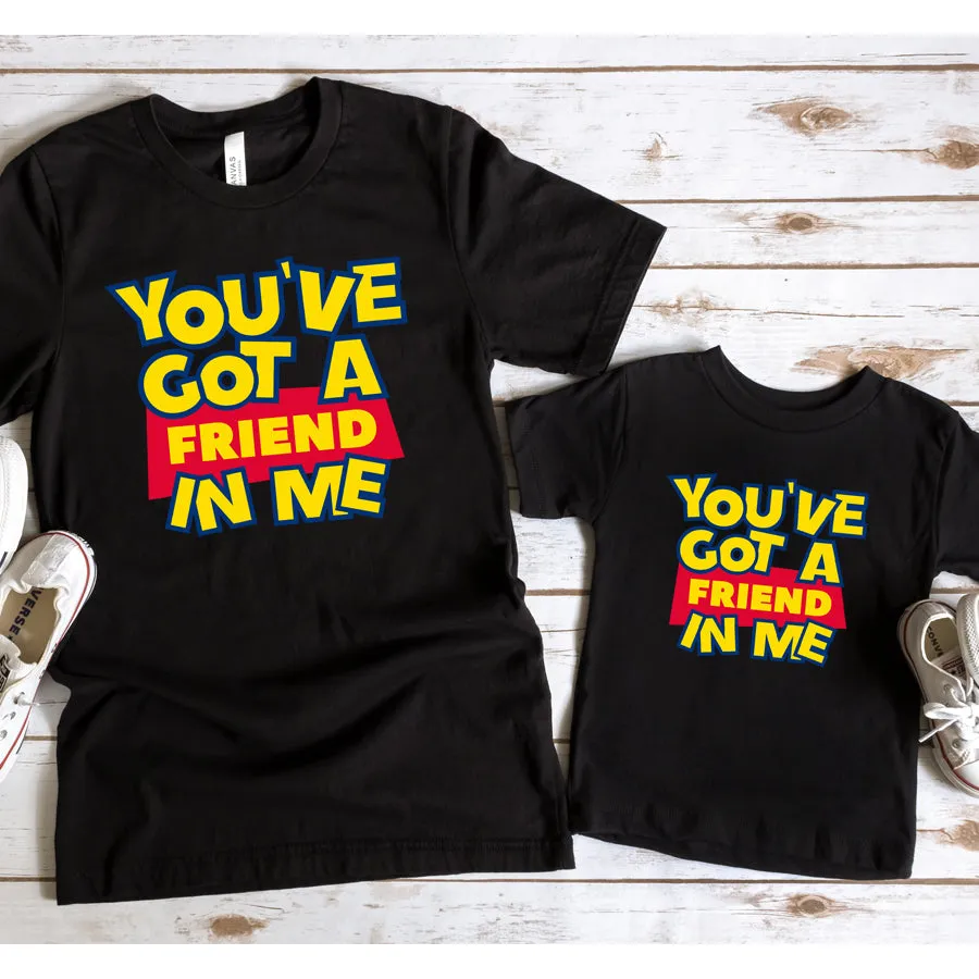 You've Got A Friend In Me Matching Black T-Shirts dads clothes cheap