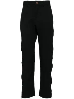 Zip-Up Tapered Trousers cheap bottoms online shop