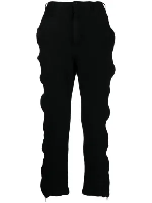 Zipper-Trim Trousers cheap bottoms online shop